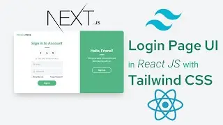 Create Login Page in Next JS with Tailwind CSS | Login Page UI in React JS