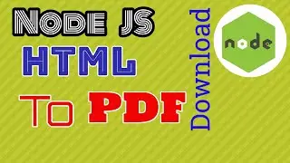 NodeJS HTML to PDF