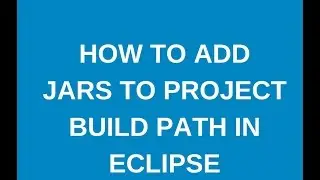 How to add jar to project build path?
