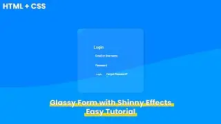 Awesome Glassy Login From Design in HTML and CSS - with Shinny effects