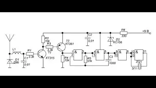 Простейший детектор радиоволн.   The simplest radio wave detector