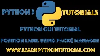 Python GUI Tutorial: How to use pack geometry manager