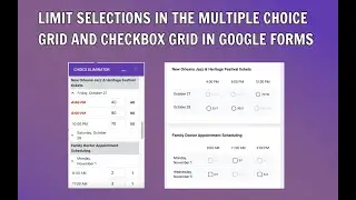 How to Limit Sections in the multiple choice grid and checkbox grid in Google Forms™