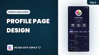 🤩How to design profile page || Designchallenge6✨ || Tamil 