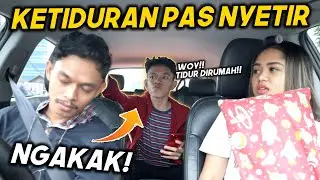 PRANK KETIDURAN PAS NYETIR DiDEPAN ADEK! *Sumpah Ngakak Banget*🤣🤣