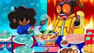 Hot VS Cold Food Challenge (Carol vs Whitty) - Friday Night Funkin Animation Mukbang