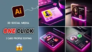 Viral 3D Ai Profile Glass ID Card Photo Editing | Instagram Trending 3D Ai Social Media ID Card