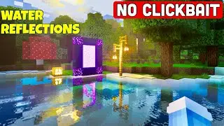 REAL WATER REFLECTIONS in Minecraft Bedrock Edition 1.21+ (Android, iOS, Windows 10)