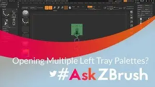 #AskZBrush: “How can I dock multiple palettes to the left tray and have them open at the same time?”