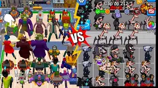 Toilet Monster Merge War VS Toilet Monster Merge Games, Merge Battle Gameplay