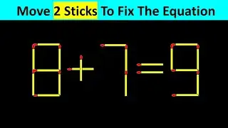 Improve IQ - Fix The Equation #matchstickpuzzle #simplylogical