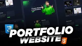 Create a  Fully Functional &  Responsive Portfolio Website in HMTL, CSS, JS
