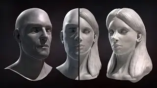 ZBrush Tutorial Now Available: Sculpting Male and Female Faces