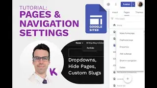 Navigation & Pages Options in Google Sites Tutorial