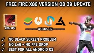 👹 Free Fire OB-39 x86 version Download phoenix os👉||No black screen+No lag|| Free Fire crash fix #T2