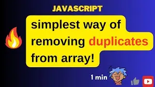JavaScript array methods:  use of Set( ) | simplest way to remove duplicates from array