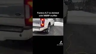 Stock vs deleted with MBRP muffler. 2017 6.7L Powerstroke