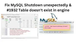 Fix MySQL Shutdown Unexpectedly Error due to file corrupt