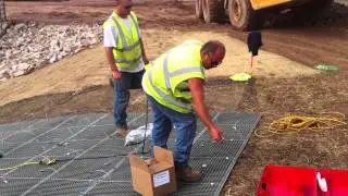 Installing anchors for the GEORUNNER® Scour Protection Mats