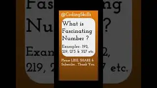 What is Fascinating Number | Coding Skills #javacoding #javainterviewquestions