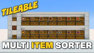 Tileable Multi Item Sorter | Minecraft Tutorial (Java Edition)