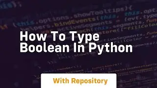 how to type boolean in python