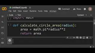 Python Program to Find the area of a Circle using Radius.
