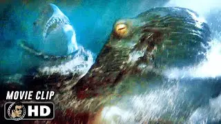 Shark Vs Kraken Fight Scene #2 | MEG 2 THE TRENCH (2023) Action, Movie CLIP HD