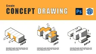 How to Create Architecture Concept Diagram | Photoshop