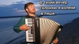 В тихий вечер склоняю я колени в тиши.