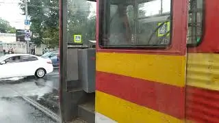 Заезд служебного трамвая ктм5 ВВ-3 на базу МУПП СГЭТ г. Саратов