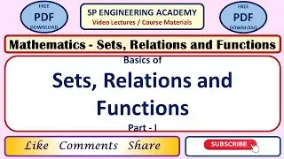 SETS 01 Basics of Sets, Relations and Functions   Part   I