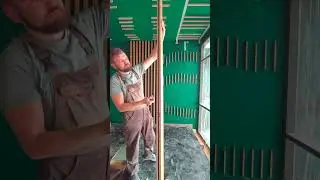 Как крепить рейки на стену, процесс монтажа. #ремонт  #woodwork #walldecor #своимируками #diy
