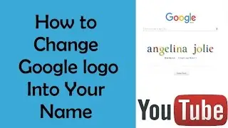 How to change google logo into my name