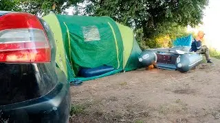 РЫБАЛКА С НОЧЕВКОЙ НА БЕРЕГУ РЕКИ | СУДАК В ЖАРУ ЛЕТОМ