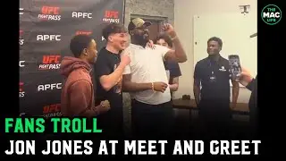 Jon Jones trolled by fans wearing his mug shots at meet and greet