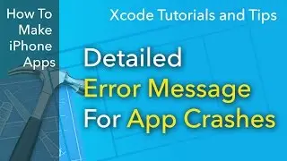 Xcode Tips - How to Find The Detailed Error Message For Your App Crash