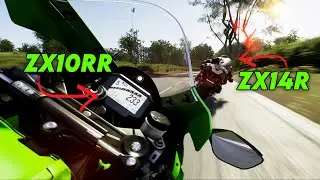 Kawasaki Ninja ZX10RR vs ZX14R |  Full Throttle 🔥