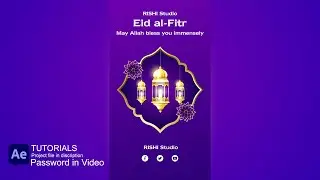 Eid Mubarak after effects template | Eid Mubarak after effects tutorial | Eid  motion graphics