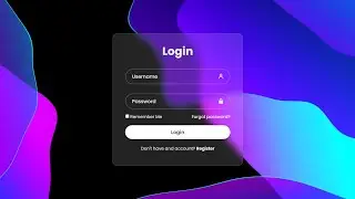 Glass Login Form with Video Background HTML & CSS Tutorial