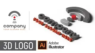 How to Make a 3D Logo Design in Illustrator | Convert 2D Logo to 3D Easily