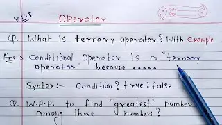 Ternary Operator in C Language | Find Greatest Among Three Numbers in C