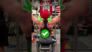 STOP! ⚠️ pinching your traps together when performing a lat pull down.