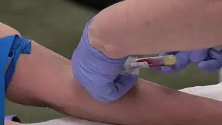 Dr. Frank McGeorge explains importance of donating blood