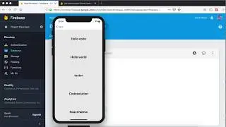 In React native implement firebase Database in 10 minute