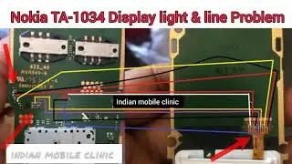 Nokia TA-1034 Display light Problem Solution || Nokia 105 Display ways jumper