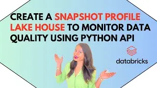 Create a Snapshot Profile lake house to monitor data quality using python API  #databricks