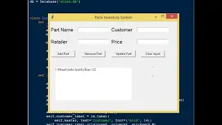 Parts Inventory System in Python