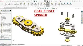 Parts And Assembly of Gear Fidget Spinner in SolidWorks | SolidWorks Animation