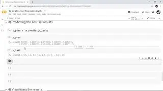 3)  Predict Results - Simple Linear Regression Part - 3 [Hands-on Python]